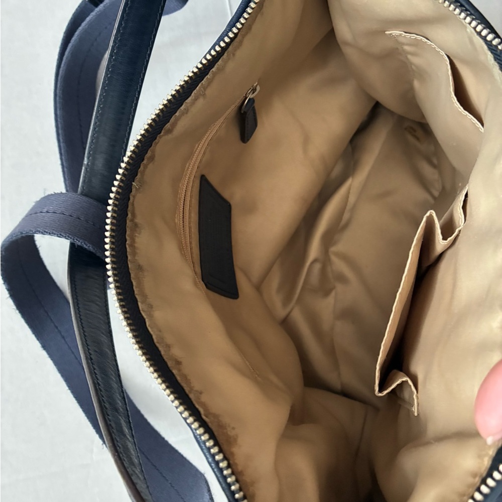 Coach Elegant Navy Leather Shoulder Bag - Picture 4 of 9